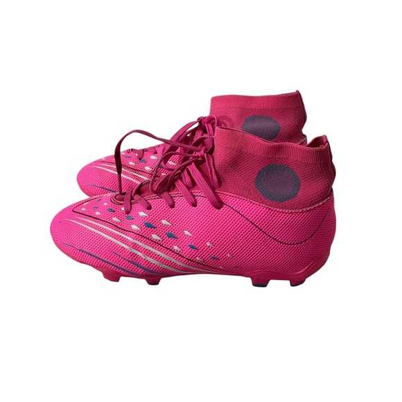 Pink Soccer Cleats Size Youth 3 - Picture 1 of 11